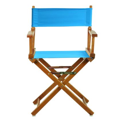Casual Home 200-55/021-27 Director's Chair Canvas 18" - Classic Height Honey OakFrame/Turquoise