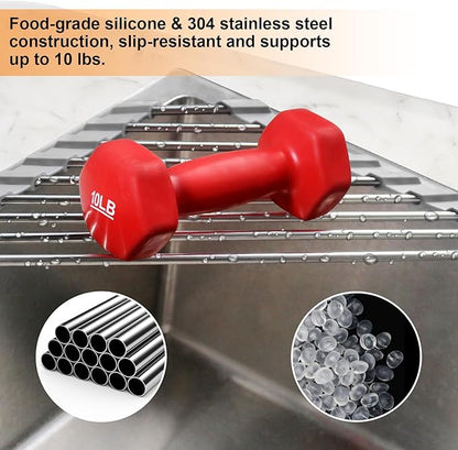 Corner Sink Caddy Triangle Dish Drying Rack