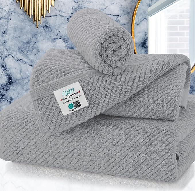 VOOVA & MOVAS Gray Towels for Bathroom