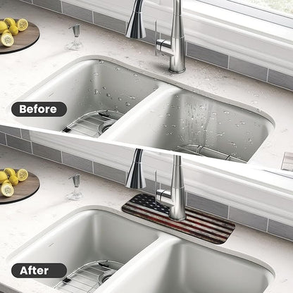 American flag Kitchen sink faucet pad, strong water absorption, anti slip