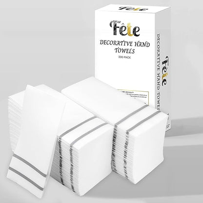 Disposable Hand Towels for Bathroom, Anniversary, and Wedding Napkins for Tables