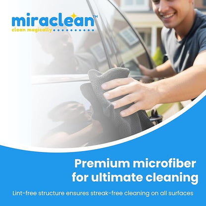 Microfiber Cleaning Cloth Black 12 Pack Premium Microfiber Towels