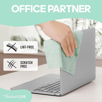 Fantasticlean Microfiber Cleaning Cloth Roll -60 Pack, Tear Away Paperless