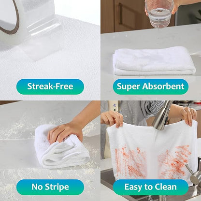 Newwiee 6 Pcs Extra Large Microfiber Cleaning Cloth 30" x 20" Washable Reusable