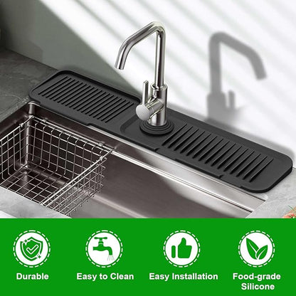 Sink Splash Guard, 5°Slope Silicone Draining Mat