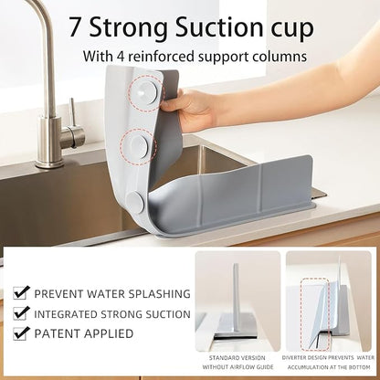 23" Ultra Silicone Sink Splash Guard Released in 2025/Dec, Self-Draining Water