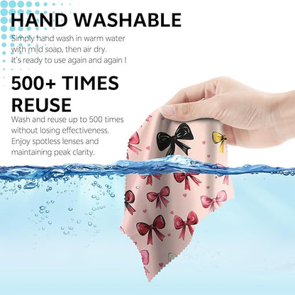 6 PCS Glasses Cleaning Cloth Eyeglass Lens Cleaning Cloth Eyeglasses Wipes