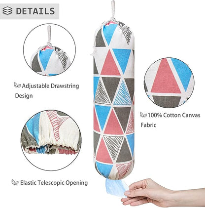 Plastic Bag Holder, Wall Mount Plastic Bag Organizer, Shopping Bags Carrier