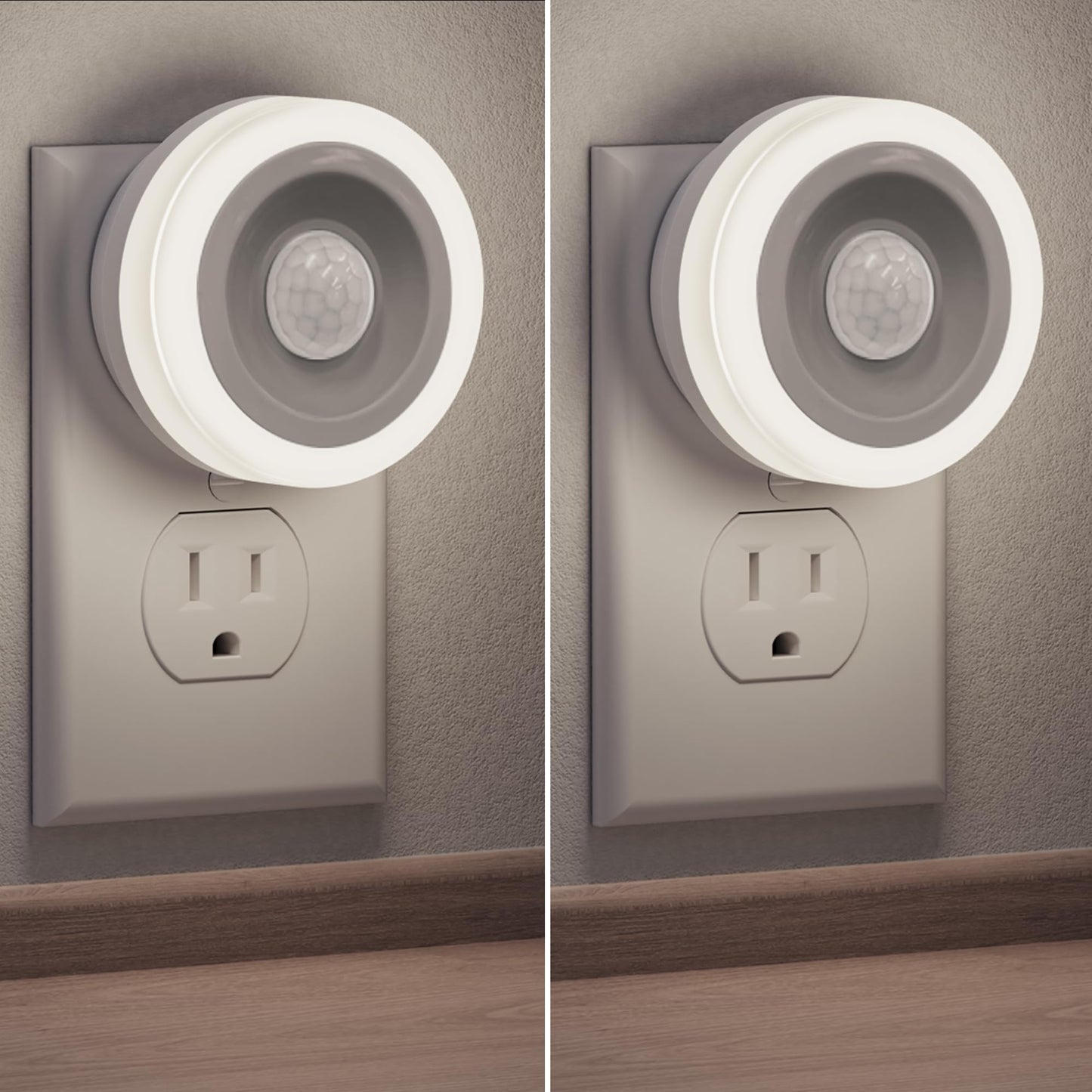 Briignite Motion Sensor Night Light, 4 Pack, Night Lights Plug into Wall, Auto On/Off Motion Activation Nightlight, Energy-Saving 0.6W LED, Daylight White, Ideal for Kids, Bedroom, Bathroom