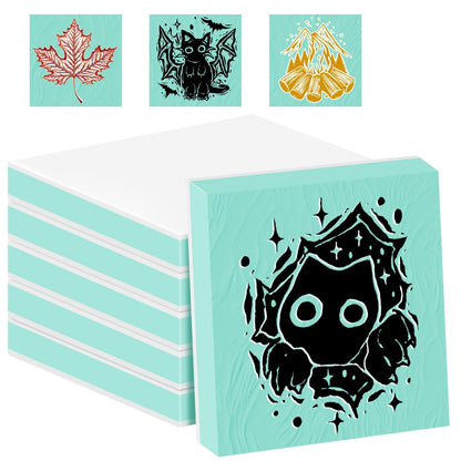 Oopsu 6pcs 2"x2" Rubber Carving Blocks, Linoleum Block Stamp Making Kit for Beginners - DIY Stamp Making, Printmaking Crafts (White & Green)
