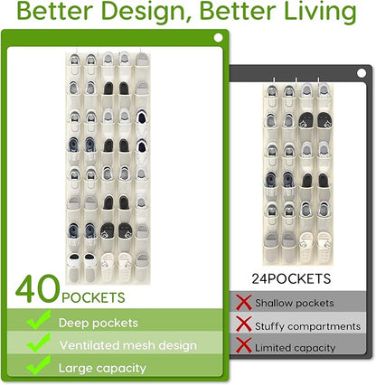 Unjumbly Over the Door Shoe Organizer