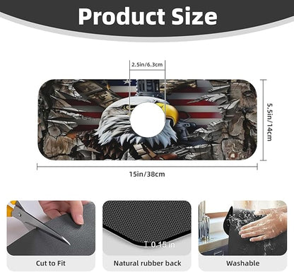 Eagle and National Flag Kitchen sink faucet pad, strong water absorption