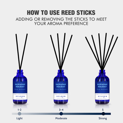 Reed Diffusers Set, 3.7 Oz Scent Diffuser, 6 Reed Diffuser Sticks, Home Fragrance Hyacinth, Peony & Citrus, Aromatherapy Oil Diffuser Reeds, More Masculine Scent, Bathroom & Office Decor 110ml