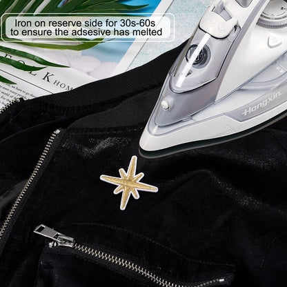 Beadthoven 40pcs Moon Star Embroidery Iron On Patch Mixed Celestial Sew On Patch Embroidered Badge Applique Patch Embellishment for Clothes Bags Jeans Hat Shoes Sewing Accessory DIY Craft