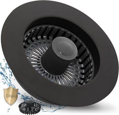 3 in 1 Kitchen Sink Stopper, Pop Up Kitchen Sink Drain Strainer,
