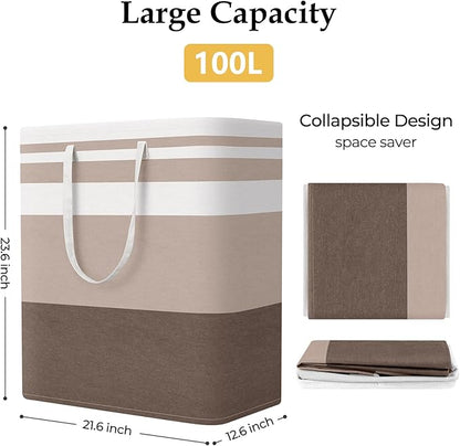 StorageRight Large Collapsible Laundry Basket Hamper