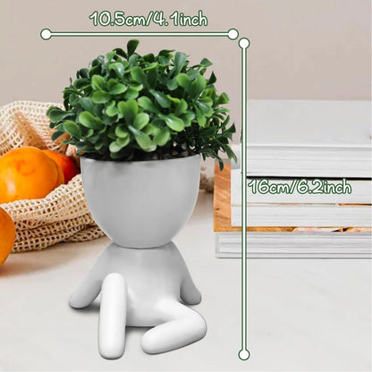 Zerzsy Desktop Plant for Women Office Decoration Fake Plant Succulents Artificial for Home Bathroom Living Room Office Decor Small Fake Plants Decor for Bedroom - Set of 1