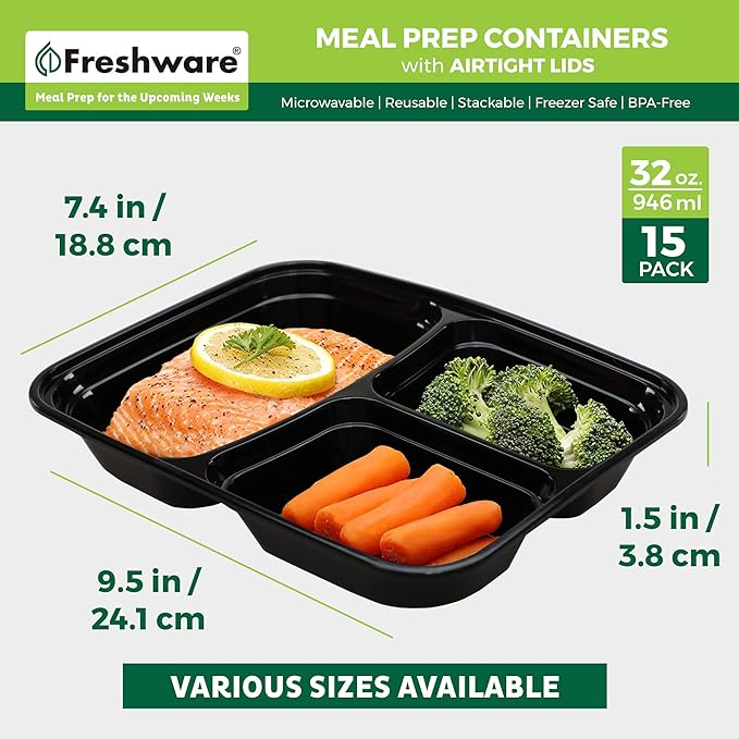 Freshware Meal Prep Containers