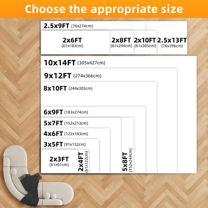 Hagzojler Non Slip Rug Pads Premium PVC Prevents Carpet Slippage Large Size Rug pad Easy Cut-to-Size Perfectly Fits Wood Floors Ceramic Tiles and Smooth Surfaces (4'×6')