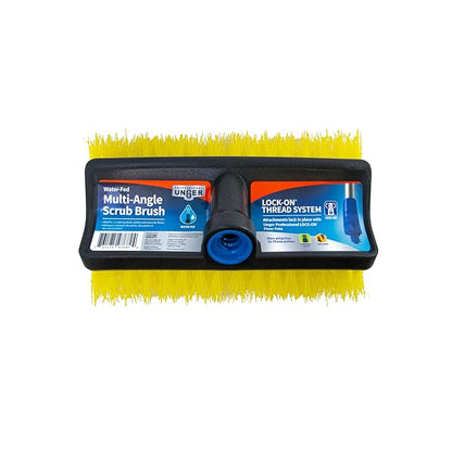 Unger Professional HydroPower Lock-On 10” Bi-Level Scrub Brush, Cleaning