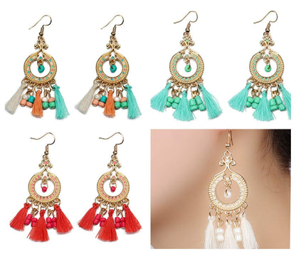 MSCFTFB 100 Pieces Mini Tassels Mala Tassel Kit with Jump Rings for Earring Necklace Jewelry Making Garland Keychain Charms Crafts Decorations(Beige)