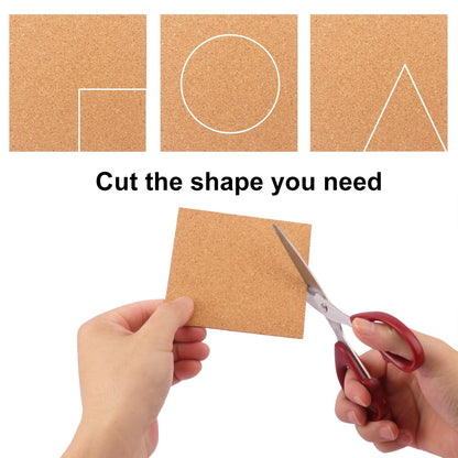 300 PCS 4 x 4 Inch Self Adhesive Cork Squares, Squares Backing Cork Tiles Sheets for Coasters, Perfect for DIY & Craft Projects