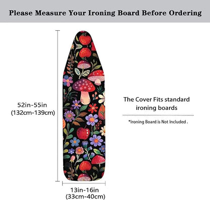 Mushroom Floral Ironing Board Cover Dust Covers Standard Ironing Board Full Size