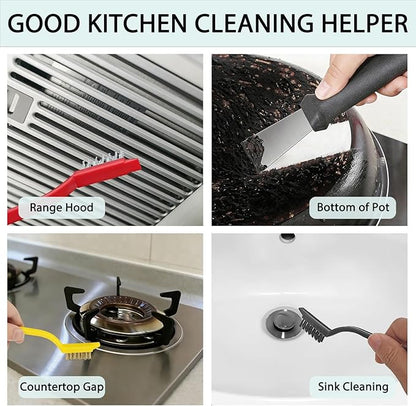 Crevice Cleaning Brush Set, Tight Spaces & More