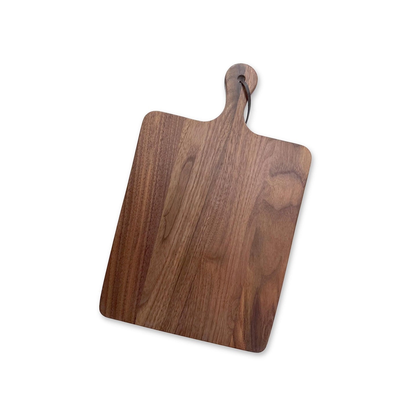 Muso Wood Walnut Cutting Board for Kitchen, Wooden Chopping Board with Handle to Hang, Square Bread Pizza Cheese Board, Charcuterie Board Used for Serving Platter 15.7x9.8 inch