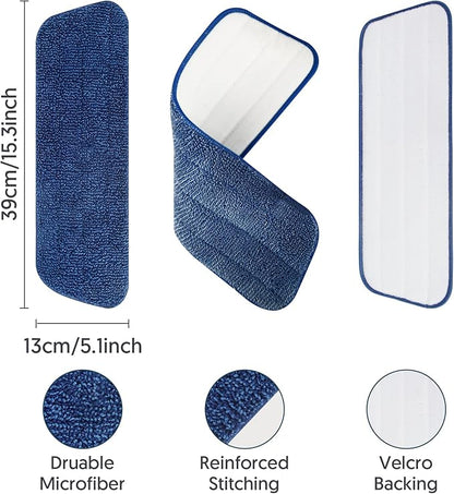 7 Count Reusable Microfiber Mop Pads