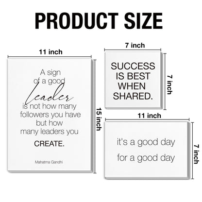 Teamwork Wall Art for Office Motivational Team Office Artwork for Wall Decor Inspirational Modern Posters Set of 6 Framed Leadership Canvas, Team Gifts