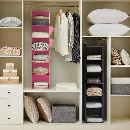 YOUDENOVA Hanging Closet Organizer, Closet Hanging Storage Shelves