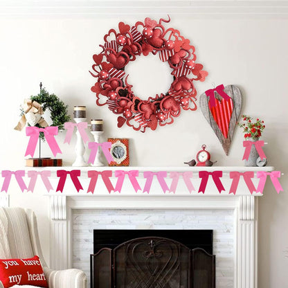 Meseey Premade Craft Bows Self Adhesive Pink Hot Pink Valentines Satin Ribbon Bows for Treat Bags Gift Wrapping Basket Wedding Baby Shower Brithday Party (Red Pink Set, 3.5 Inch)