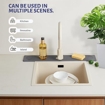 Stone Faucet Mat for Kitchen Sink，Super Absorbent Diatomite Fast Drying Stone
