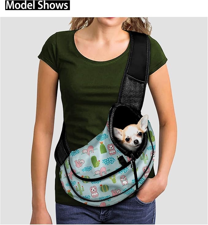 FUSURIRE Spider Web Small Dog Sling Carrier for Small Pets, Cats and Puppies, Breathable Mesh Halloween Front Pack Hands-Free Carrier Bag with Adjustable Shoulder Strap for Outdoor Travel