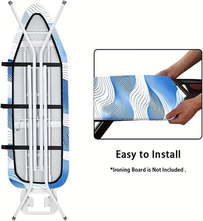 Nuxovilar Blue and White Flowing Wave Lines Ironing Board Cover, This Cover
