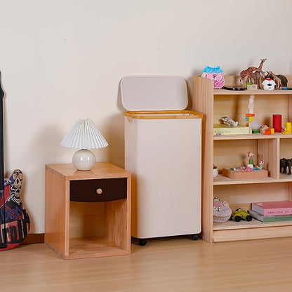 Slim Laundry Basket with Wheels, Narrow Hampers