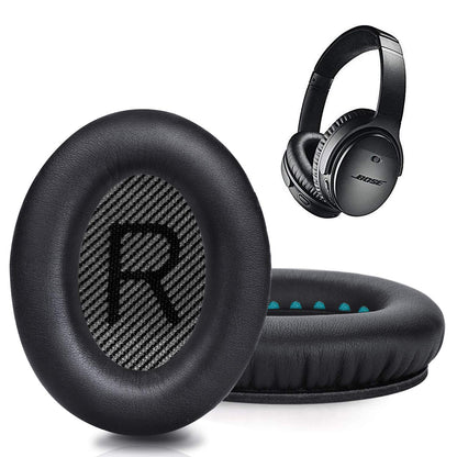 Premium Replacement Ear Pads for Bose QC35 & QC35ii Headphones Made by GEVO- Comfortable Adaptive Memory Foam and Extra Durable - Fits QuietComfort 35 & 35ii / SoundLink 1&2 AE（Over-Ear） (Black)