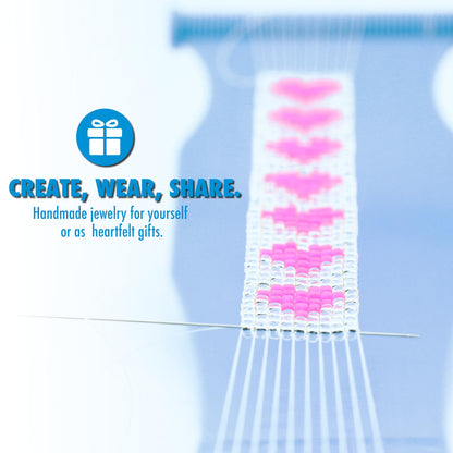 Beadalon Jewel Loom – 2.75" x 10.5" Jewelry Weaving Loom for Bracelets, Cuffs & Bead Patterns
