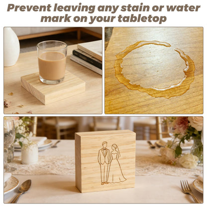 Acrux7 20 Pack 4x4x1 Inch Wood Squares, Unfinished Wooden Panels, Blank Natural Pine Wooden Boards for Crafts, Painting, Laser Engraving, Wood Burning, DIY Coasters
