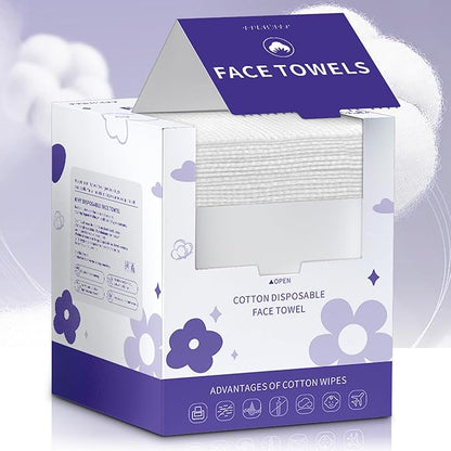 Face Towels, Disposable Face Towelette, Makeup Remover Dry Wipes 50 Count