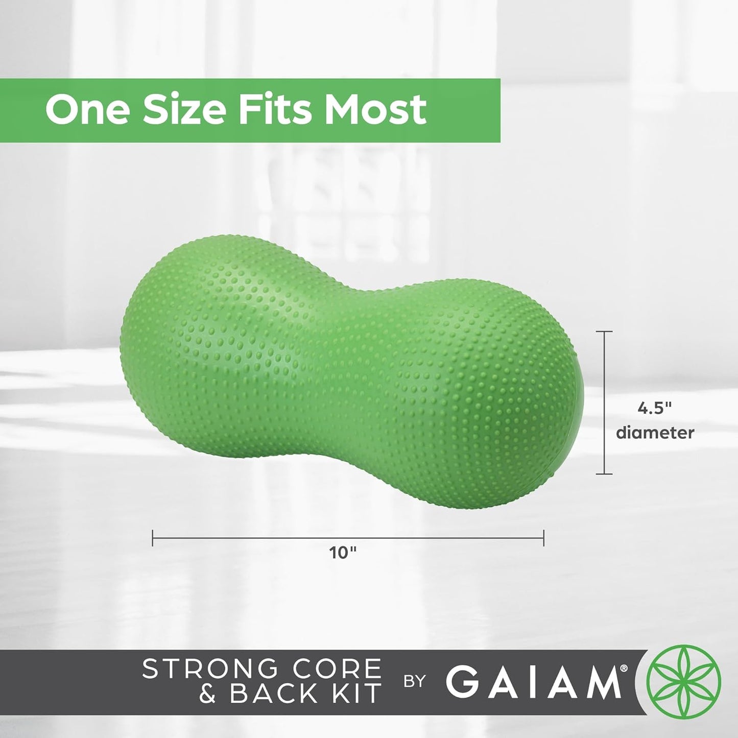 Gaiam Restore Strong Core & Back Care Massage Kit Green, Small