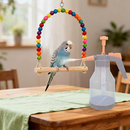Pet Bird Bath Mister: Handheld Bathing Sprayer for Parrots and Cockatiels - Mister Cleaner for Pet Bird Cage Shower and Cleaning 1.5L/50.72 Fl Oz