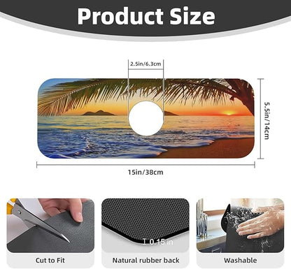 Coco Beach Kitchen sink faucet pad, strong water absorption, anti slip