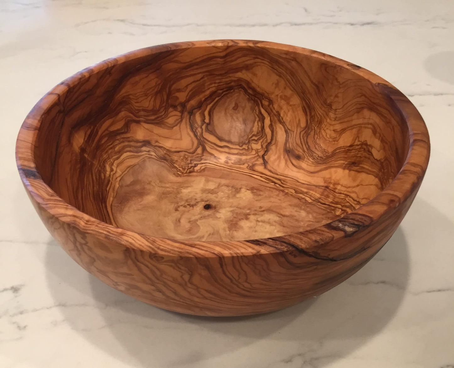 ORCHARD HARDWOODS 11" Artisan Olive Wood Serving Bowl/Centerpiece Unique decorative Wooden Bowl for Fruit, Salad, Snacks, Chips. In Small 6", Med 7", Lg 8", XL 11", XXL 12". (Extra Large 11 inch)