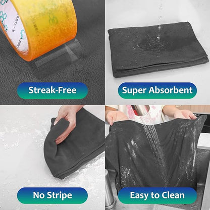 Newwiee 3 Pcs Extra Large Microfiber Cleaning Cloth 30" x 20" Washable Reusable