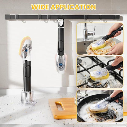 Soap Dispensing Replacement Dish Brush Storage Set