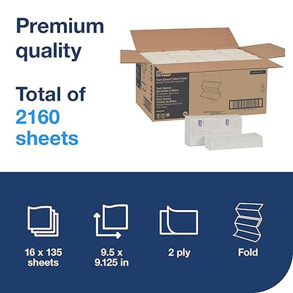 Tork Soft Xpress Multifold Paper Hand Towels White, H2 System Compatible 16