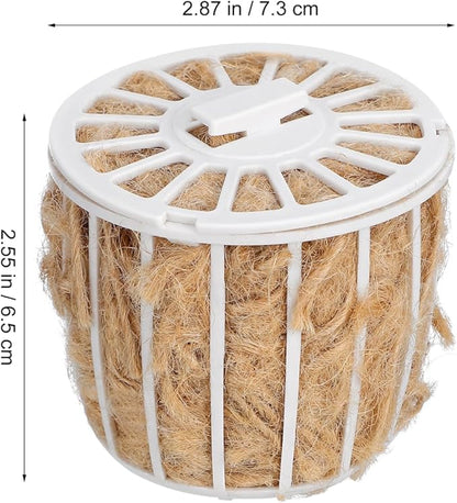 Abaodam Bird Nesting Material Cotton and Jute Bedding with Basket Soft and Breathable Nesting Supplies for Parakeets Finches Canaries Small Birds Garden Decoration