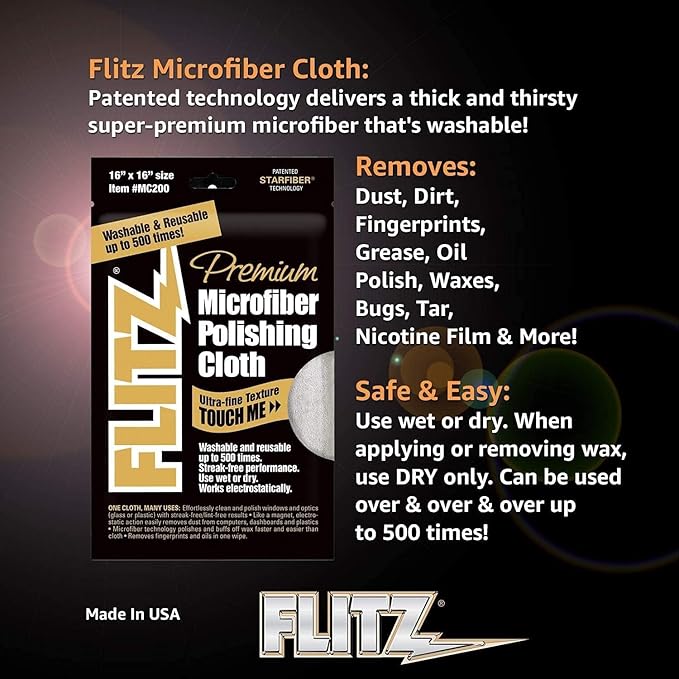 Flitz Premium Microfiber Polishing Cloth
